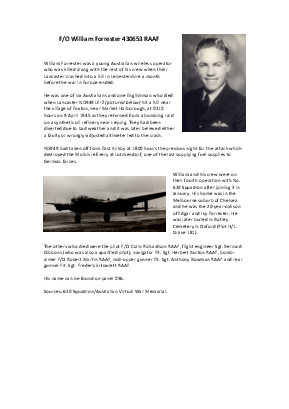 A preview of a PDF biography for Forrester, William